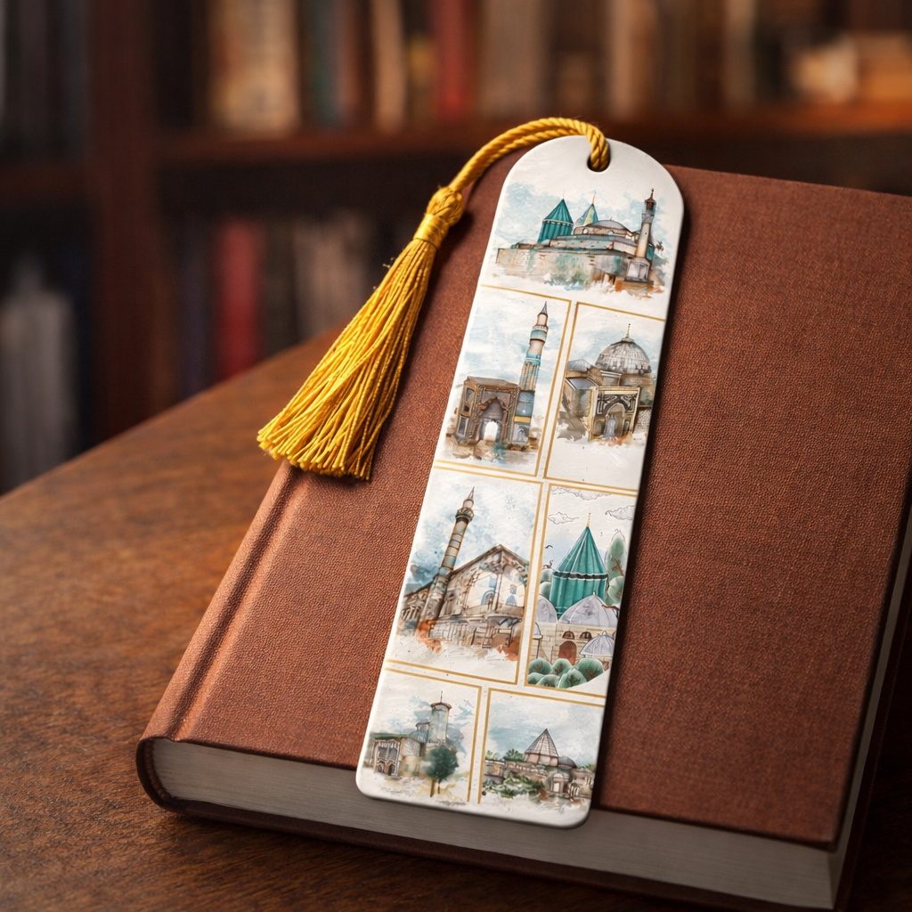 Konya Değerleri Kitap Ayracı – Tarihi Yapıları Temalı Özel Tasarım