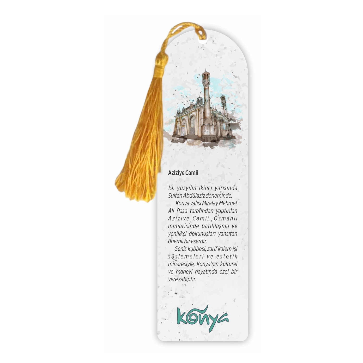 Konya Değerleri Kitap Ayracı – Tarihi Yapıları Temalı Özel Tasarım