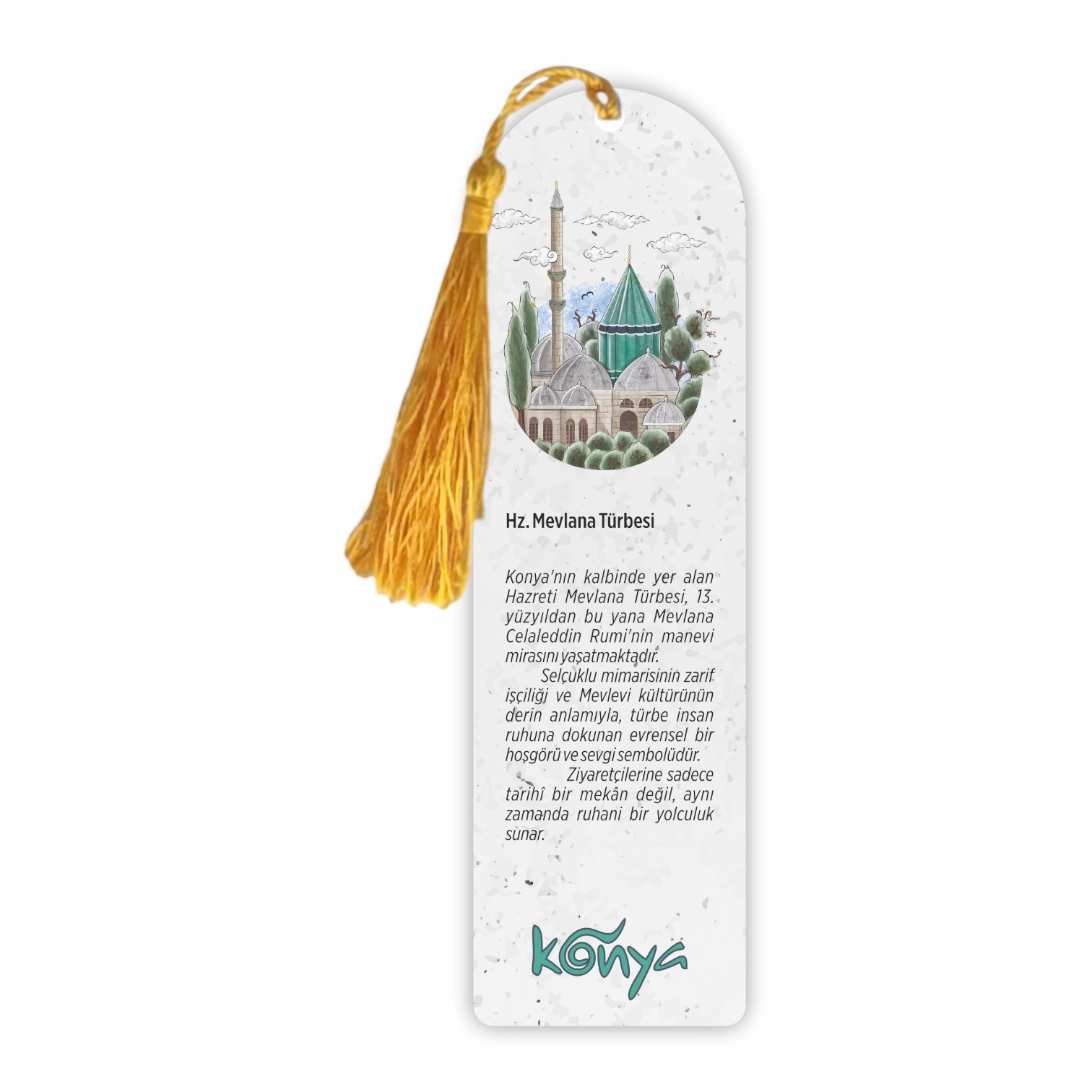 Konya Değerleri Kitap Ayracı – Tarihi Yapıları Temalı Özel Tasarım