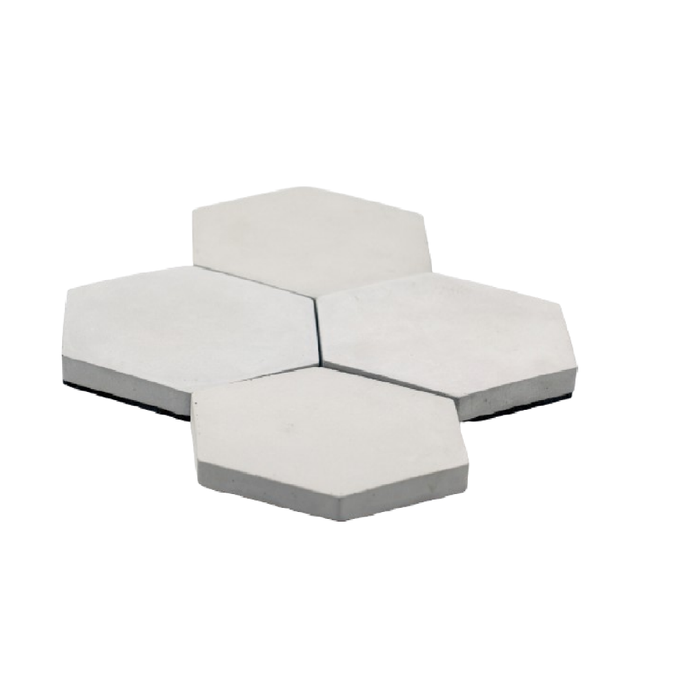 Altıgen Beton Bardak Altlığı 4'lü Seti – Minimal Geometrik Tasarım