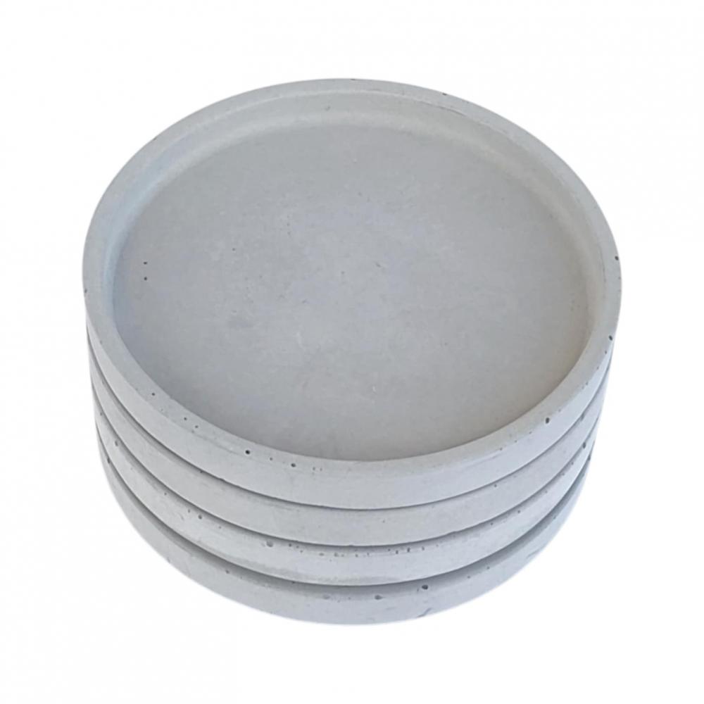 Yuvarlak Beton Bardak Altlığı – Yumuşak Formlu Minimal Masa Aksesuarı