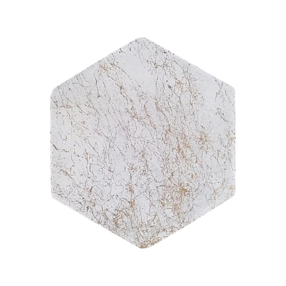 Altıgen Beton Bardak Altlığı 4'lü Seti – Minimal Geometrik Tasarım