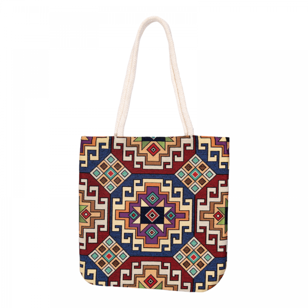 Goblen Kumaş Heybe Çanta | Simetrik Desenli Model GBLN-3551