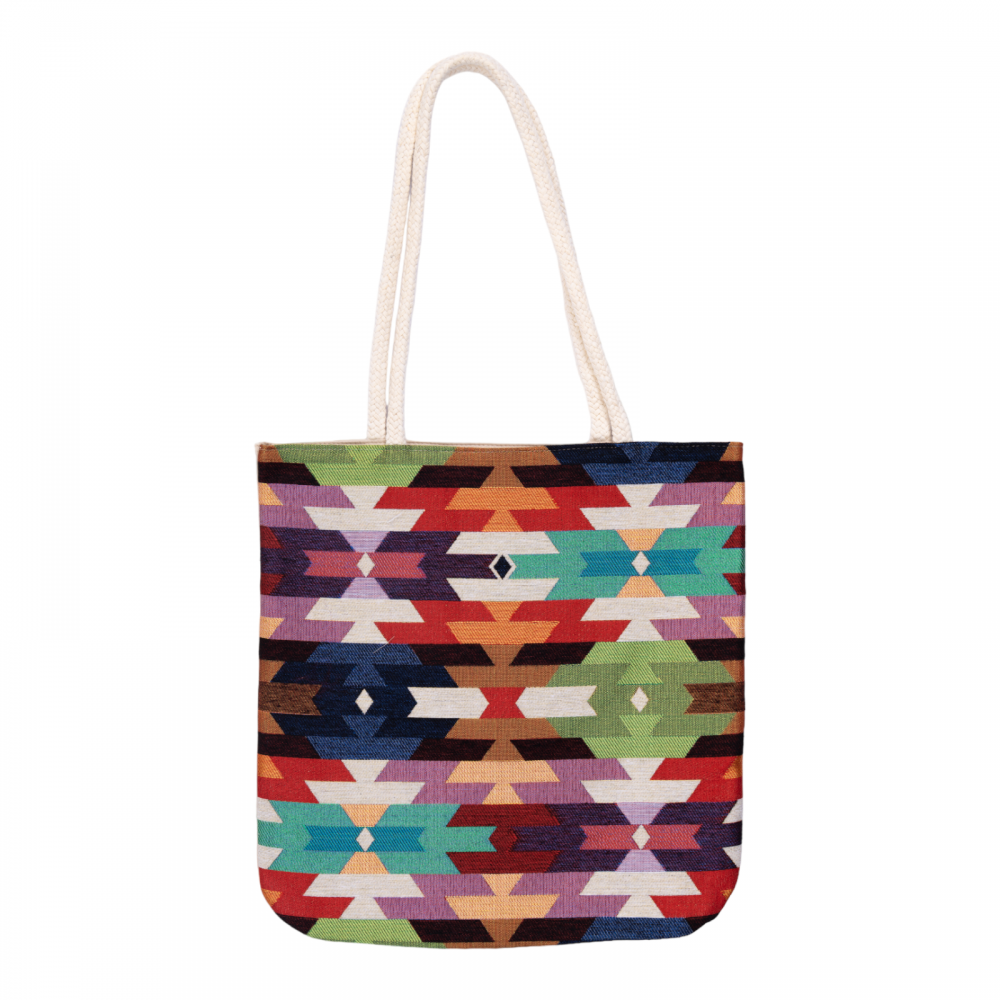 Goblen Kumaş Heybe Çanta | Kilim Desenli Model GBLN-3552