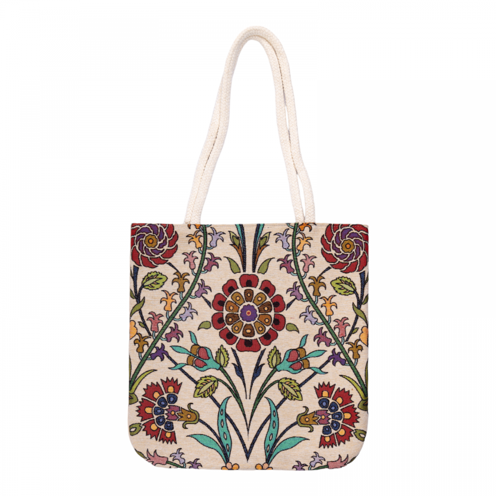 Goblen Kumaş Heybe Çanta | Çiçek Motifli Model GBLN-3520